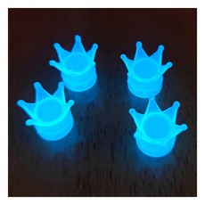 데일리쇼핑 자동차 왕관 야광 타이어 밸브캡 에어캡 바퀴 마개 커버 뚜껑 휠캡, 1개, 그린