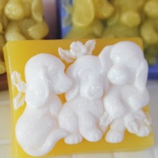 레몬강아지비누 강아지비누 개띠비누 설날천연비누 강아지모양천연비누, 비닐백, 1개, 90g