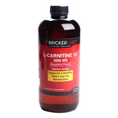 브릭커랩스 L-카르니틴 10 3000 mg 라즈베리 맛 무설탕, 473ml, 1개