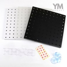 YM 페그보 타공판 세트 타공판걸이, 투명+흡착판, 투명, 1세트