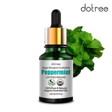 도트리 비건 유기농 페퍼민트 퓨어 에센셜 오일, 1개, 10ml