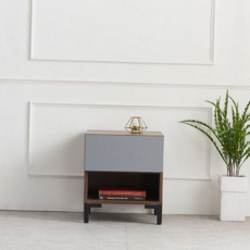 서랍 협탁 다용도 심플 수납형 수납 협탁 틈새 원목 침대 사이드장 사이드 가구 소파 거실, 브라운