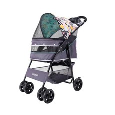 IBIYAYA 依比呀呀 COCO 城市隨行寵物推車 中小型犬貓外出推車, FS2010-G塗鴉綠, 1個