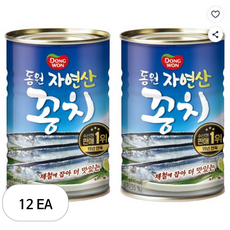 동원 꽁치 통조림, 400g, 12개