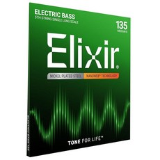 엘릭서 나노웹 니켈 32 미디엄 C 베이스 기타줄 428559, 니켈 도금 스틸 B 롱 스케일