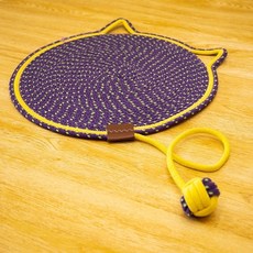磨爪神器 貓咪玩具, B紫羅蘭玩具球一件式墊子,通用型貓抓板(直徑41-43cm), 1個