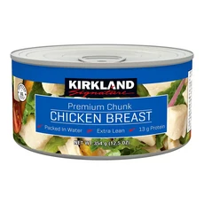 Kirkland Signature Premium Chunk Chicken Breast Packed In Water Extra Lean 13 g Protein, 354g, 6個