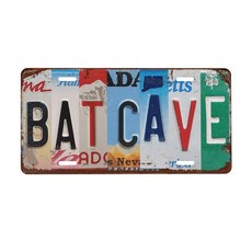 UEQIKI 여성용 낚시 전면 번호판 자동차 화장대 플레이트 장식 알루미늄 메탈 귀엽고 참신한 번호판 커버 남성용 15.2 x 30.5cm(6 x 12인치) (구멍 4개), 블랙