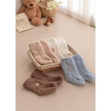 아리베베 풋워머 신생아 발토시 수면양말 1+1 추가할인, 베이지+모카브라운