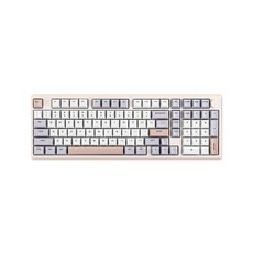 [HL샵] EPOMAKER Galaxy100 에포메이커 갤럭시100 기계식키보드 알루미늄 커스텀 완제품 3모드 무선 블루투스 99배열 키보드, 체리프로파일-퍼플축, 화이트/그레이/베이지