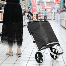연상연하 시장바구니캐리어 바퀴달린장바구니 무소음 접이식손수레 휴대용 쇼핑 핸드 폴딩 장보기카트, 1개