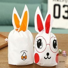 김영마켓 래빗 포장 봉투 답례품포장지, 소-오렌지안경