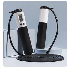 永固克 中考專用跳繩, 1個, 黑色電子計數鋼絲跳繩, 黑色, 電子計數鋼絲跳繩
