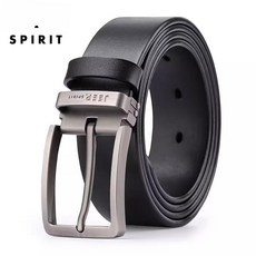 가죽 벨트 버클 핀 트렌드 가죽벨트 레트로 캐주얼 남성 벨트액세서리 정통 제품, 4.검정색(움직이는 링):125cm