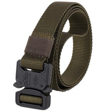 남성용 Efanr 1인치 전술 벨트 군용 나일론 웹 작업 퀵 릴리스 버클 벨트, Army Green, 1 inch