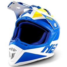 NENKI 더트 바이크 헬멧 성인용 모토크로스 남성용 ATV 4 휠러 MX UTV 오프로드 경량 유리 섬유 쉘 DOT 승인 (XL 블루 화이트) 그외 각종 373044, X-Large, 블루 화이트