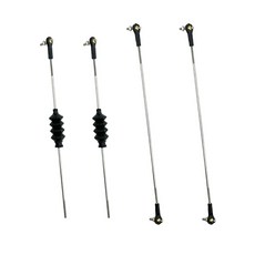 URIMPAVIDO 4PCS RC 보트 푸시로드 세트 플라스틱 타이로드 엔드 볼 헤드 엔드 및 고무 씰 벨로우즈 포함 선박용 비행기 DIY 모델 장난감 부품 (M2 로드 M2x1, M2 Rod End,M2x150mm Pushrod