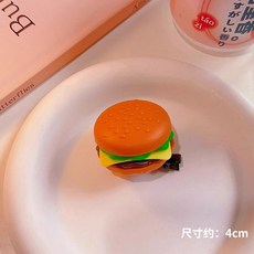 創意仿真漢堡髮夾可愛少女心邊夾劉海夾小夾子髮卡三明治搞怪頭飾漢堡髮夾默認顏色
