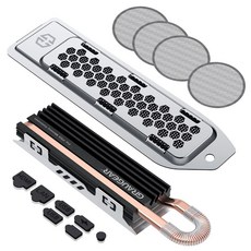 GRAUGEAR PS5散熱防塵套組 PS5風扇防塵網 PS5防塵塞 高密度PVC防塵濾網 矽膠保護套 防寵物毛髮 灰塵, 1個, 防塵+舊款進階散熱套組