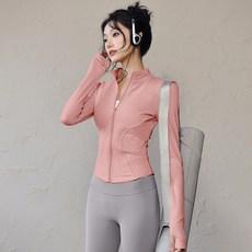 TIMEPURE 프리미엄 슬림핏 요가 러닝 지퍼 재킷 트레이닝탑 여성전용 요가 긴팔 집업 셔츠 자켓 피트니스 상의 헬스 데일리 봄가을용