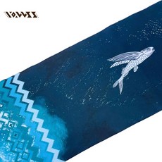 海洋動物系列 海洋深海飛魚運動毛巾，超細纖維吸水速乾，輕巧便攜，運動健身必備, 1個