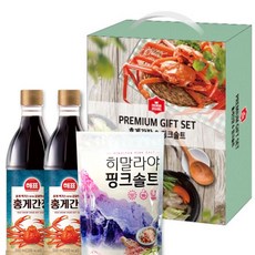 해표 선물 세트 홍게간장 2P+핑크솔트 1P 추석 명절, 1개, 1L