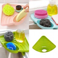 싱크대 꾸미기 정리 용품 주방 수납 코너 정리대 선반 거치대 다용도 수세미 잡화 부엌, 핑크, 1개