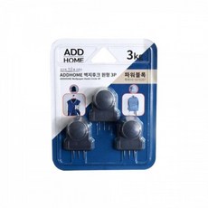 가볍게 꽂는 벽지 후크 원형 3P 벽지꼬지핀 벽걸이핀, 화이트, 1개, 화이트