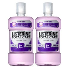 리스테린 액 토탈케어 마일드 구강청결제, 1L, 2개