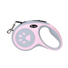 중형견용 개목줄 고양이 리드줄 자동 신축 강아지 견인줄 야외 산책용품, 1개, 6. Pink 3m