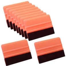 TOFAR 비닐 설치 도구 펠트 카드 스퀴지 스크레이퍼 윈도우 틴트 필름 자동차 스티커, 10pcs Orange