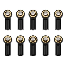 10Pcs 금속 M3 알루미늄 링크 타이로드 엔드 볼 조인트 1/10 RC 자동차 크롤러 축 SCX10 D90 Tamiya racing, Black, 1개