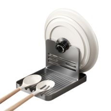 호밍사이 주방용 멀티 냄비뚜껑정리대 국자 조리도구받침대, 1개, 그레이