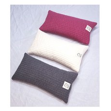 해피이즈 코잠 피그먼트 큰누비 유아동 메밀베개 20X40(봉평세척건조 고온살균 메밀껍질포함) 건강베개 영유아베개, 진달래