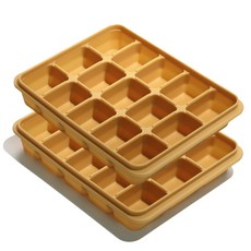 비비또 이유식 큐브 냉동 보관, 골든크림 15구, 2개