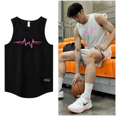 新款夏季透氣輕薄運動籃球訓練無袖男青年網眼背心上衣