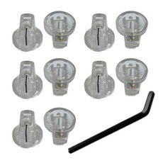 10Pcs 플라스틱 플러시 헤드 기타 노브 기타 앰프 효과 페달 노브 교체 포인터 제어 노브 기타 부품, 10개, 분명한, 11JJ700932_YJP