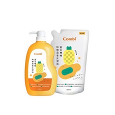 Combi 黃金酵素奶瓶蔬果洗潔液 1000ml+800ml, 1個