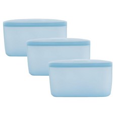 WeeSprout 재사용 가능한 실리콘 백 (3개 세트) 100% 식품 등급 보관 용기 누출 방지 식기 세척기 및 전자레인지 사용 가능 간식 샌드위치 쿼트 및 1.8L, WeeSprout 재사용 가능한 실리콘 백 (3개 세트