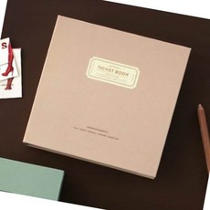 티켓북 포켓 앨범 전시회 콘서트표 여행기념품, 02 빈티지 민트, 02빈티지민트