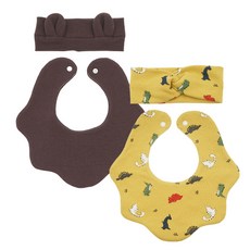 아바마 아기 곰곰 턱받이 헤어밴드 2세트, E세트, 1개, 1매