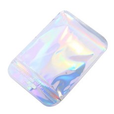 가방 투명 레이저 플라스틱 씰 디스플레이 수공예품 네일 속눈썹 포장 보관, 1개, 2. Silver 10.5x15cm