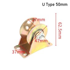 스테인레스 스틸 홈 트랙 슬라이딩 U 도르래 롤러 터 베어링 문짝 컬러 휠 H형 1 하드웨어 V 도금 리지드, U Type 50mm