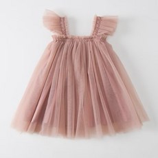 女童可愛洋裝吊帶連衣裙紗裙公主裙蓬蓬裙花童週歲禮服