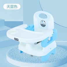 寶寶餐椅 便攜外出 簡易綁帶 兒童加高凳 嬰兒凳子, 寶寶餐椅   天空藍       安全帶  品质良好