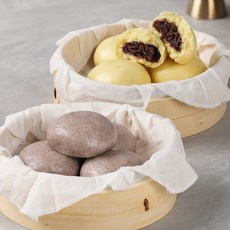 [안흥찐빵] 단호박쌀찐빵 20개 + 흑미쌀찐빵 20개 (총40개), 1, 500g