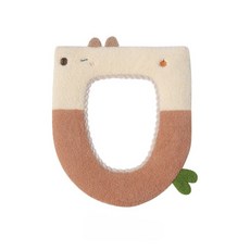 몬티레오 고급 보온 극세사 변기 시트커버, 1개, 밤색