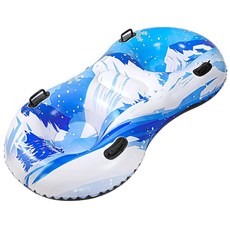 PANADAJOY 172.7cm(68인치) 성인용 2인용 스노우 튜브 - 손잡이가 달린 튼튼한 공기 주입식 썰매 최대 249.5kg(550파운드)까지 지탱 겨울 및 슬라이딩