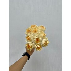 “Be a florist 花藝夢” 高品質索拉 泰國尖葉牡丹索拉4公分 “十支販售”擴香花 不凋花 永生花 乾燥花, 雙色奶昔