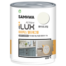 삼화페인트 아이럭스 멀티 에그쉘 친환경 다용도 수성, 화이트크림, 4L, 1개